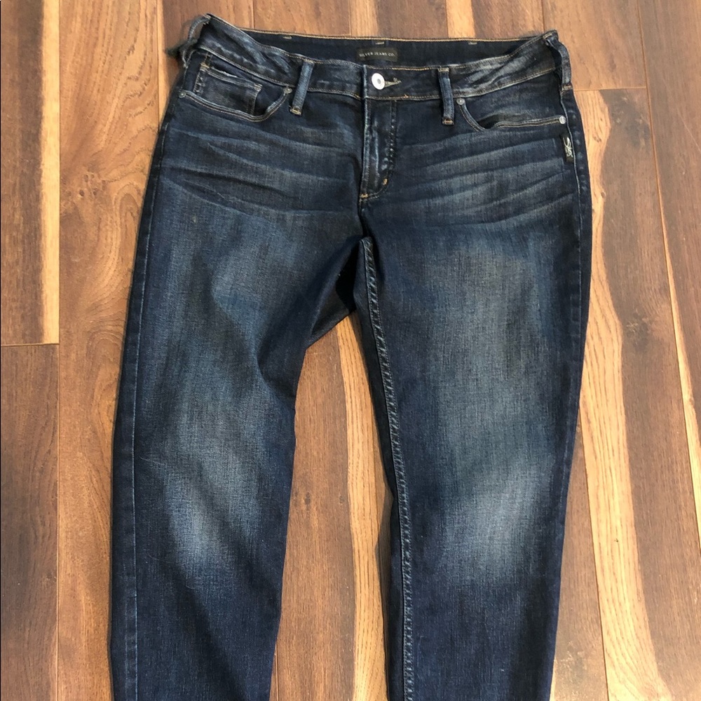 BNWOT Silver Skinny Jeans